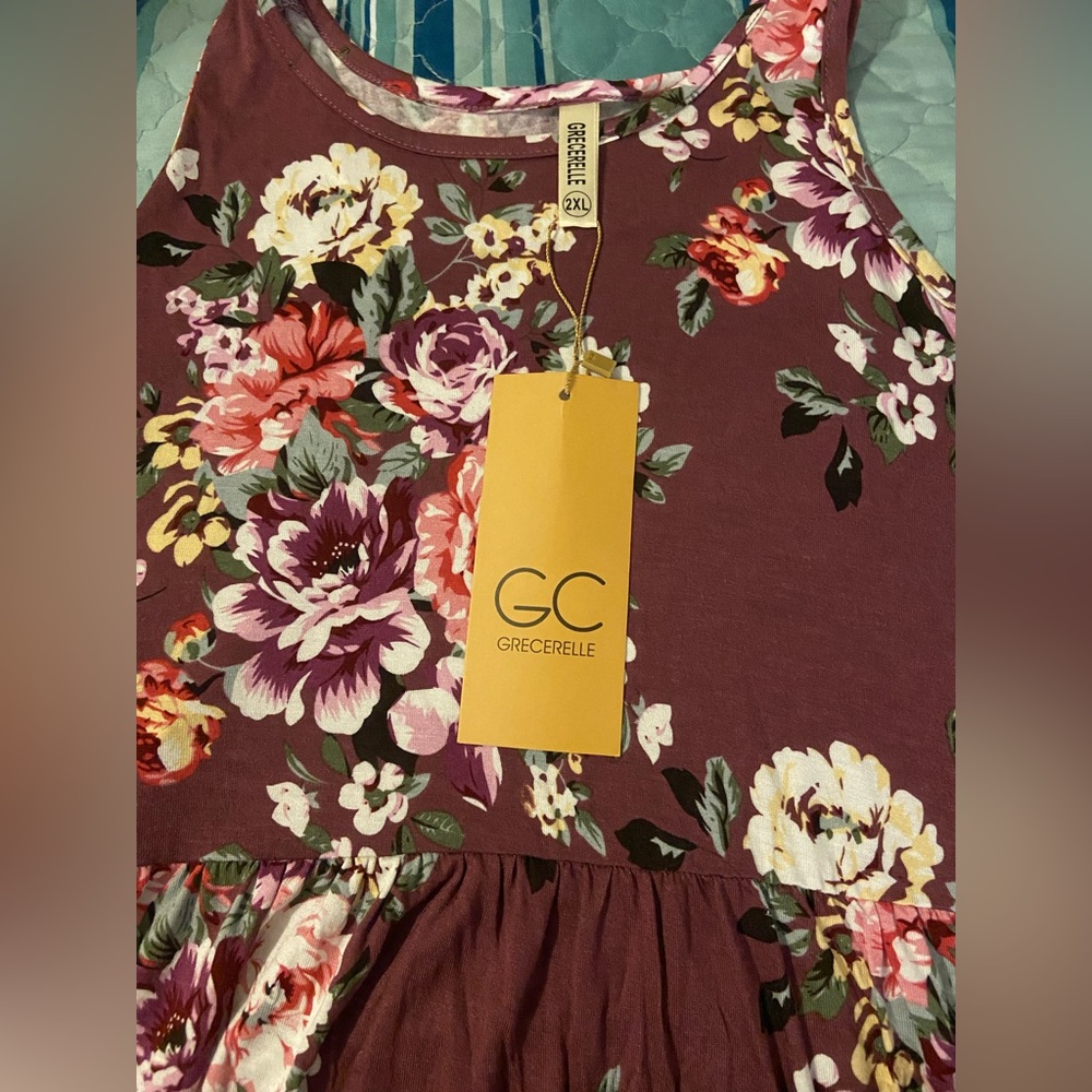 grecerelle flower dress plus size